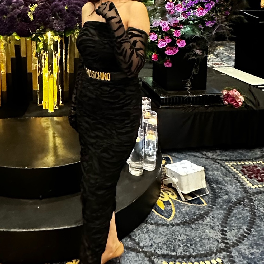 Midi black dress